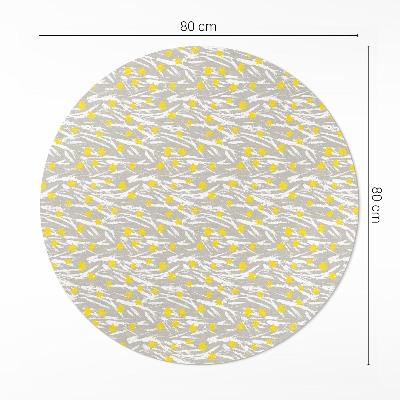 Covor rotund din vinil Pajiște de câmp flori boho fine