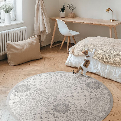 Covor rotund din vinil Plăci ornamentale mozaic la modă