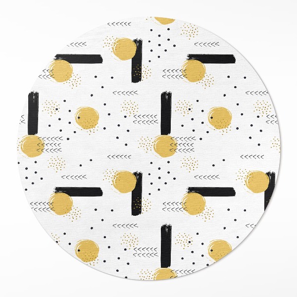 Covor rotund din vinil Forme abstracte model regulat
