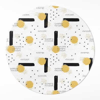 Covor rotund din vinil Forme abstracte model regulat