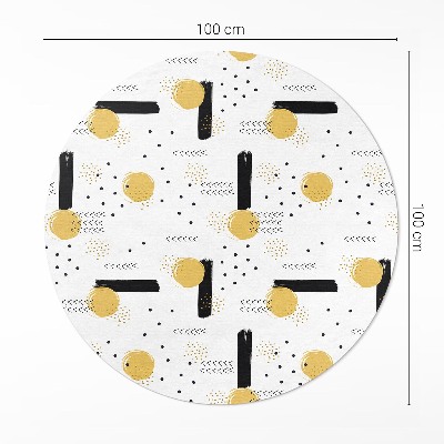 Covor rotund din vinil Forme abstracte model regulat