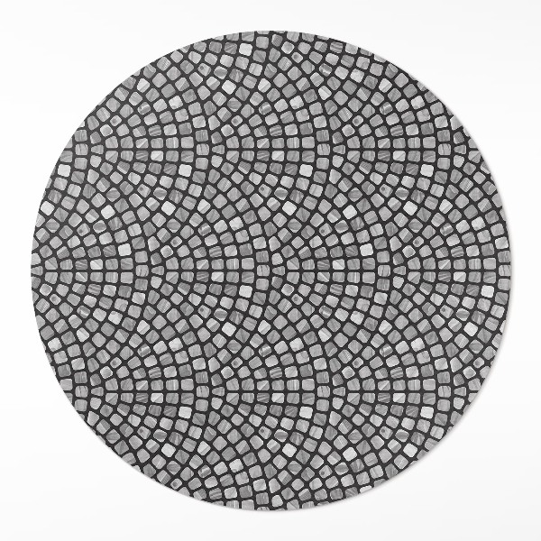 Covor rotund din vinil Mozaic fin cu design de piatră