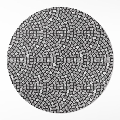 Covor rotund din vinil Mozaic fin cu design de piatră