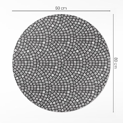 Covor rotund din vinil Mozaic fin cu design de piatră