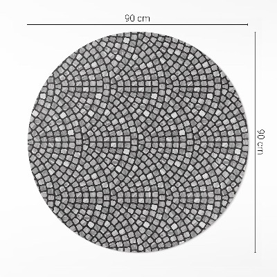 Covor rotund din vinil Mozaic fin cu design de piatră