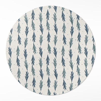 Covor rotund din vinil Frunză fină model decorativ boho