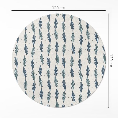 Covor rotund din vinil Frunză fină model decorativ boho