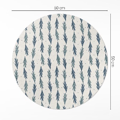 Covor rotund din vinil Frunză fină model decorativ boho