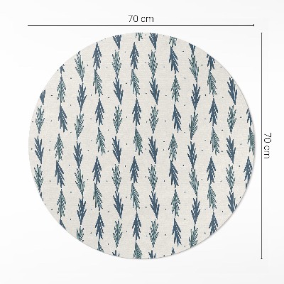 Covor rotund din vinil Frunză fină model decorativ boho