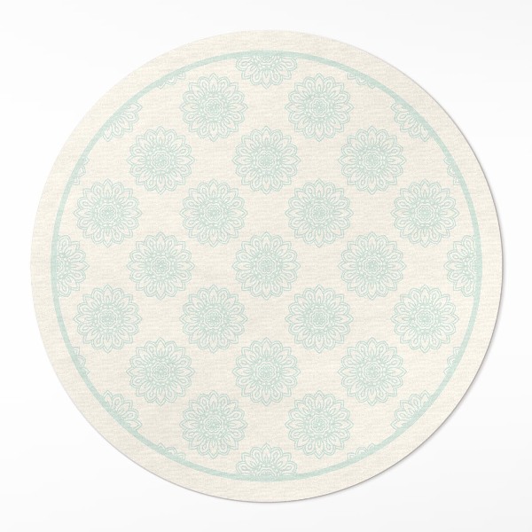 Covor rotund din vinil Model floral luminos de floarea soarelui