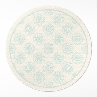 Covor rotund din vinil Model floral luminos de floarea soarelui