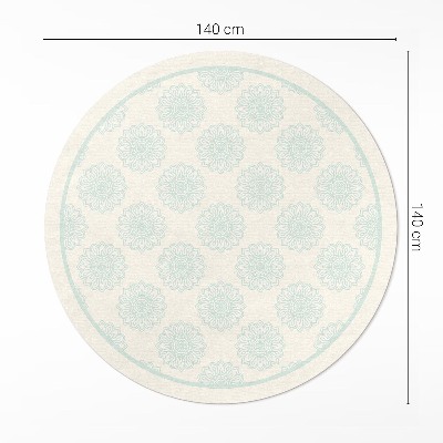 Covor rotund din vinil Model floral luminos de floarea soarelui