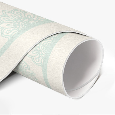 Covor rotund din vinil Model floral luminos de floarea soarelui