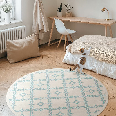 Covor rotund din vinil Plăci decorative cu țesătură în lanț