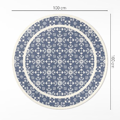 Covor rotund din vinil Ornamente fine într-un stil elegant