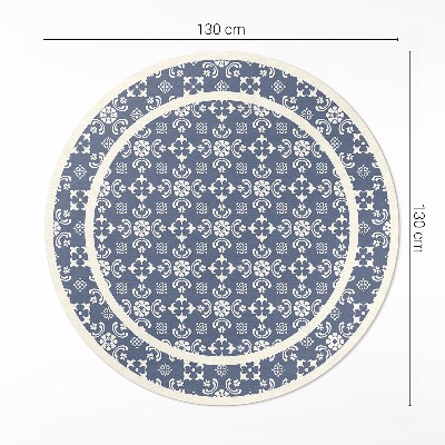 Covor rotund din vinil Ornamente fine într-un stil elegant