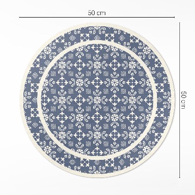 Covor rotund din vinil Ornamente fine într-un stil elegant