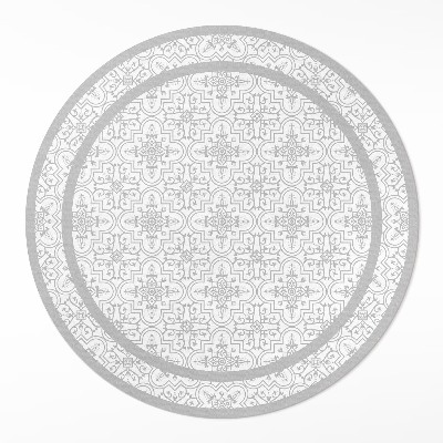 Covor rotund din vinil Ornamente fine într-un stil elegant