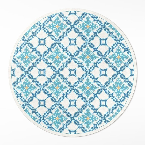 Covor rotund din vinil Plăci decorative cu împletituri în lanț