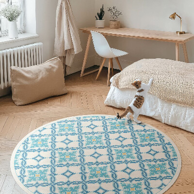 Covor rotund din vinil Plăci decorative cu împletituri în lanț