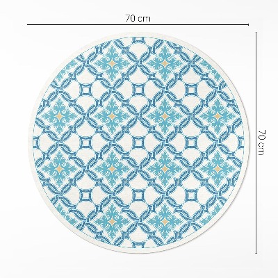 Covor rotund din vinil Plăci decorative cu împletituri în lanț