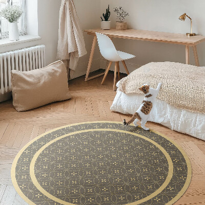 Covor rotund din vinil Model la modă cercuri elegante