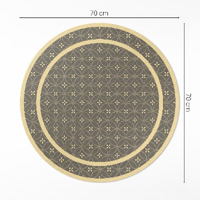 Covor rotund din vinil Model la modă cercuri elegante