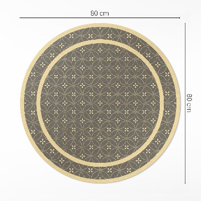 Covor rotund din vinil Model la modă cercuri elegante