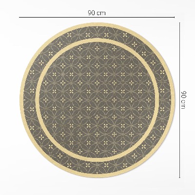 Covor rotund din vinil Model la modă cercuri elegante