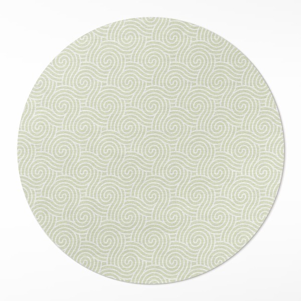 Covor rotund din vinil Ornament abstract spirale stil art deco