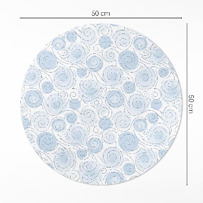 Covor rotund din vinil Acuarelă cercuri și valuri abstracte