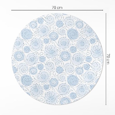 Covor rotund din vinil Acuarelă cercuri și valuri abstracte