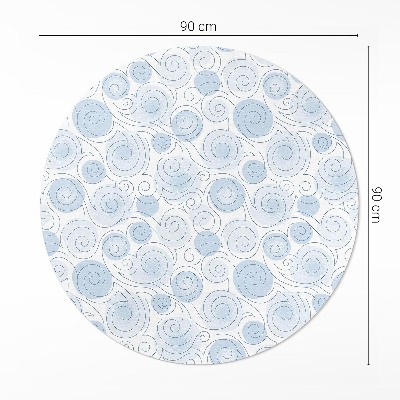Covor rotund din vinil Acuarelă cercuri și valuri abstracte