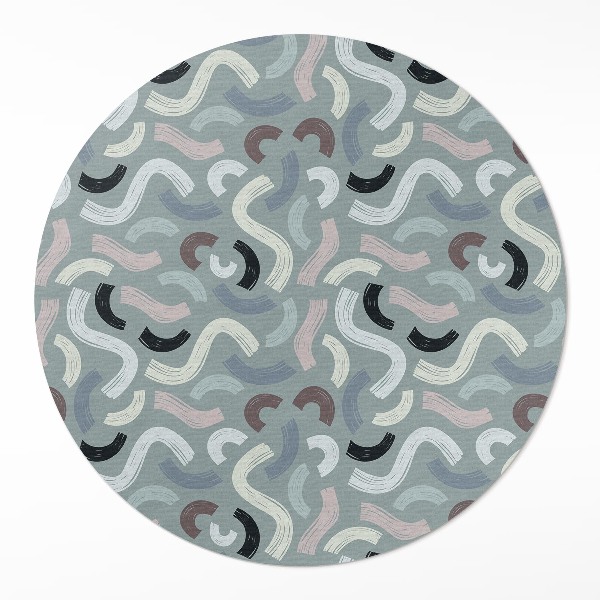 Covor rotund din vinil Linii abstracte retro