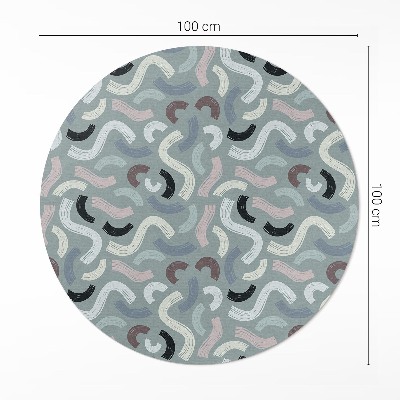 Covor rotund din vinil Linii abstracte retro