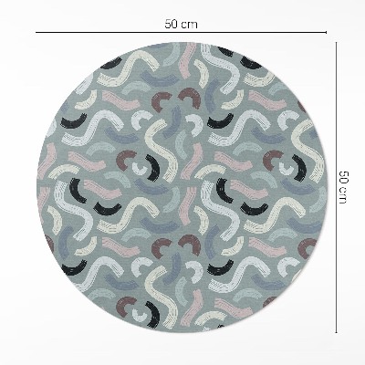Covor rotund din vinil Linii abstracte retro