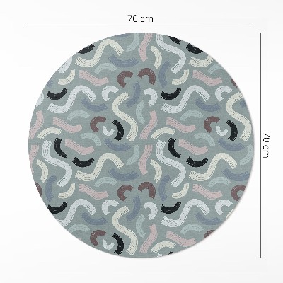 Covor rotund din vinil Linii abstracte retro