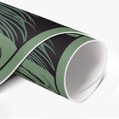 Covor rotund din vinil Ilustrație de plante tropicale monstera