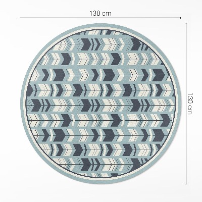 Covor rotund din vinil Boho săgeți model indian