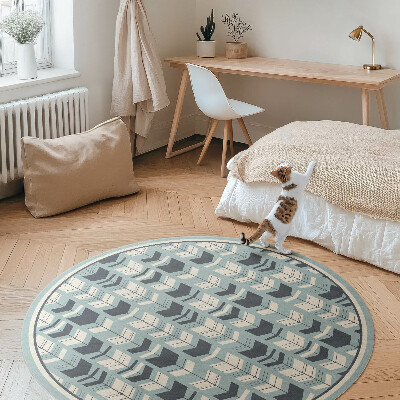 Covor rotund din vinil Boho săgeți model indian