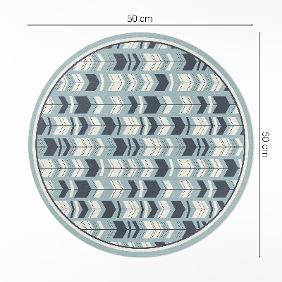Covor rotund din vinil Boho săgeți model indian