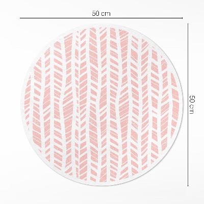 Covor rotund din vinil Model indian pastel boho