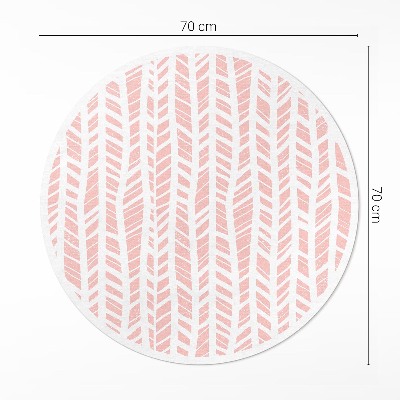 Covor rotund din vinil Model indian pastel boho