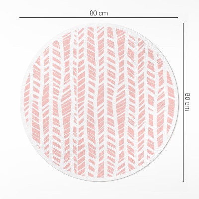 Covor rotund din vinil Model indian pastel boho