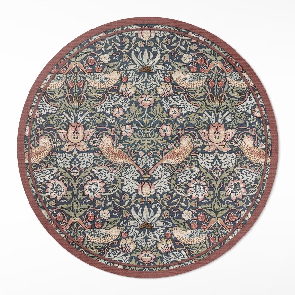 Covor rotund din vinil Căpșună hoț William Morris