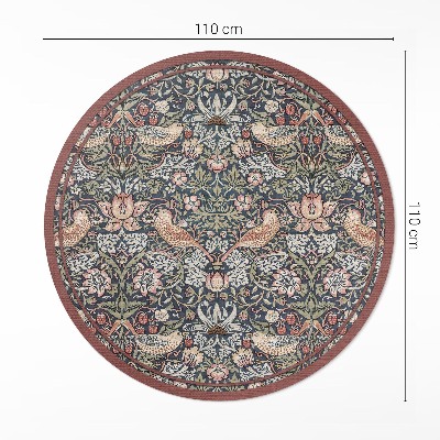 Covor rotund din vinil Căpșună hoț William Morris