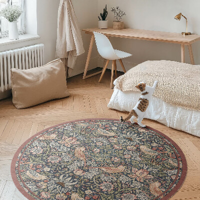 Covor rotund din vinil Căpșună hoț William Morris
