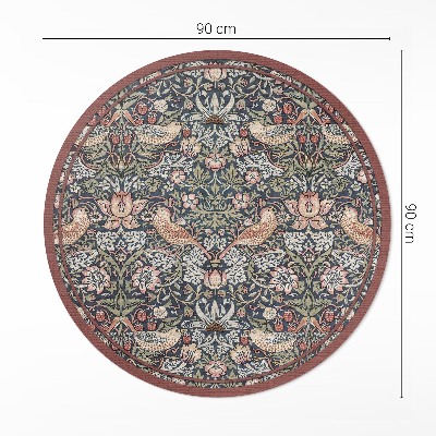 Covor rotund din vinil Căpșună hoț William Morris