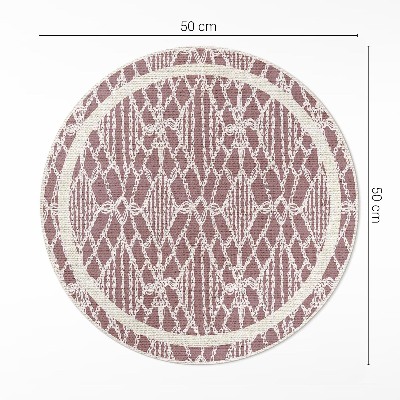 Covor rotund din vinil Model regulat de dantelă