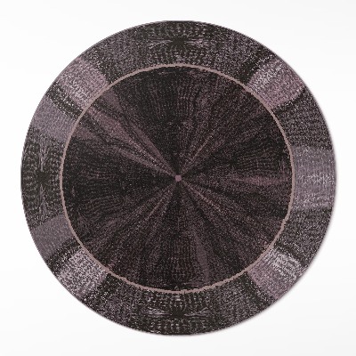 Covor rotund din vinil Țesătură de imitație abstractă